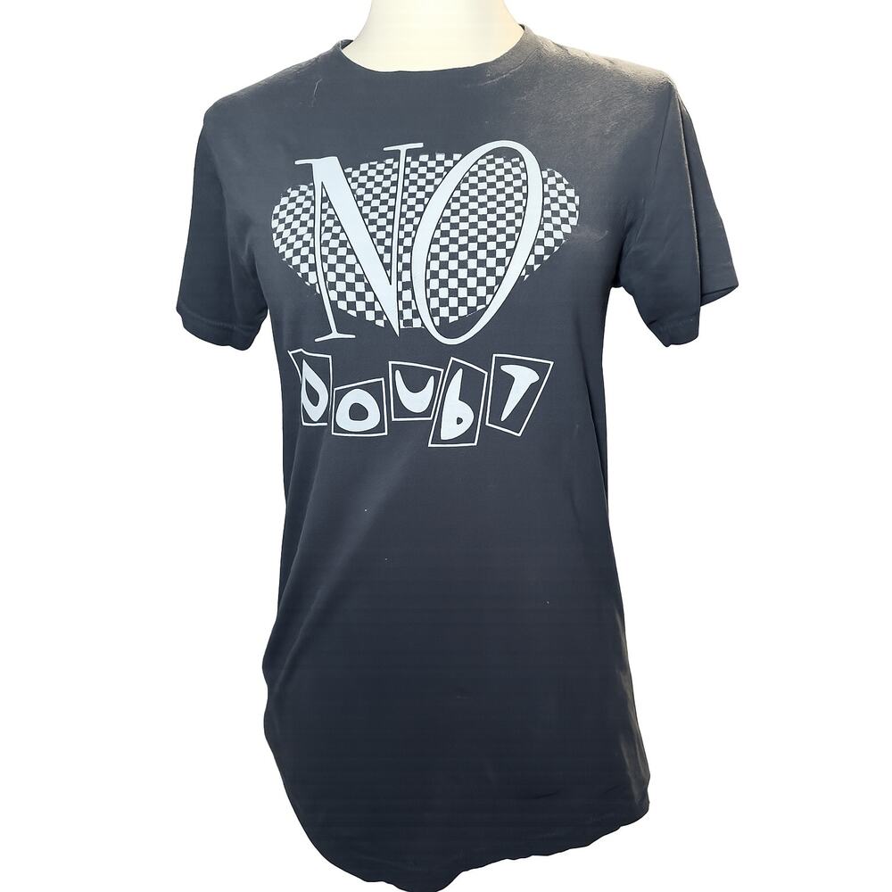 No Doubt Vintage 90s Ska Punk Graphic Band Tee, Black Checkerboard, Small